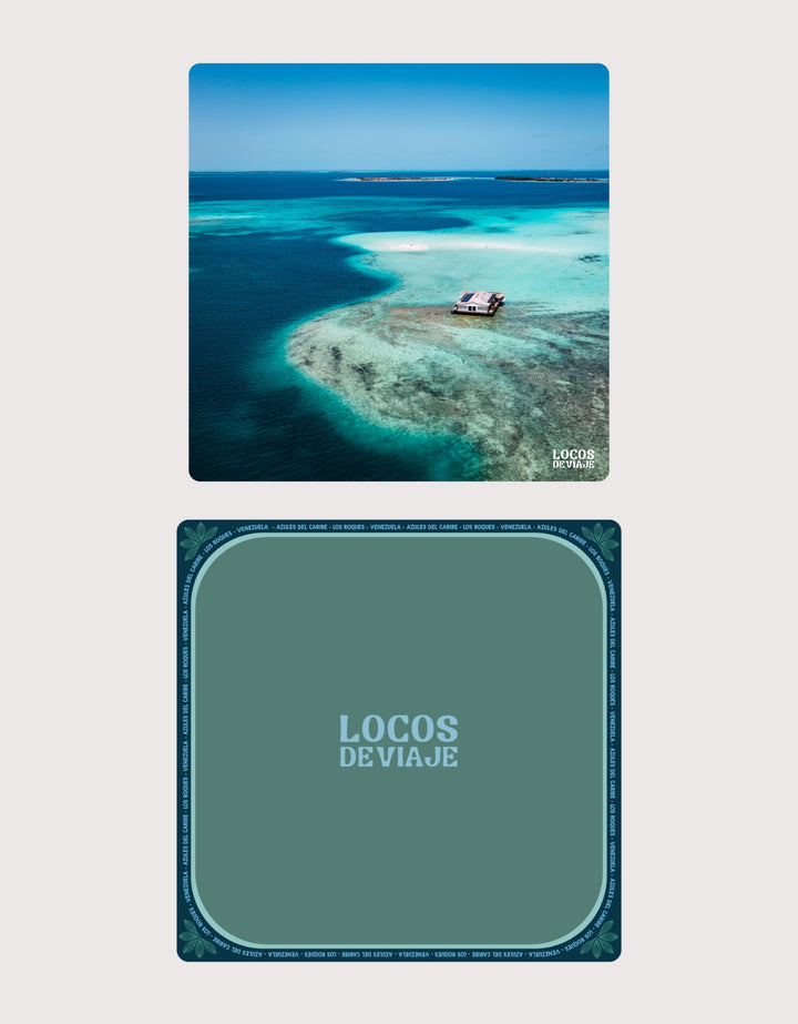 Toalla de Microfibra Grande- Azules del Caribe | Dos Locos de Viaje